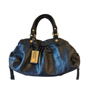 Marc Jacobs Baby Groovy Classic Q Black Leather 2WAY with crossbody Strap Y2K St